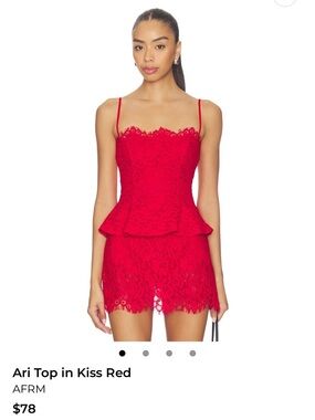 Ari Top Kiss Red Size Small AFRM